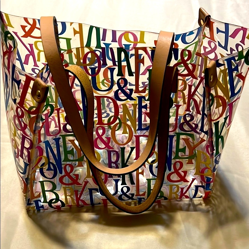 Dooney & Bourke Tan Tote Bag with Artistic Design
